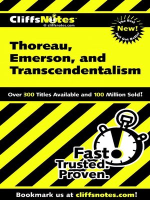 cover image of CliffsNotes Thoreau, Emerson, and Transcendentalism